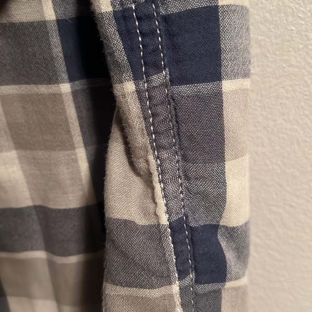 Bass - Blue and grey Shirt bottom down long Comfortable, reversible, cotton ☀️ - Picture 9 of 13